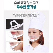 K리빙 식당 주방 강사 선생님 학교 학원 비말차단용 투명 위생 마스크 1세트 10개입, 5세트