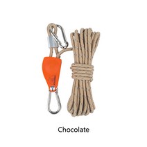 Mr.K 텐트 타프 끈 텐트로프/스트링 캠핑용반사 스트링 로프 5m, 4개, Chocolate