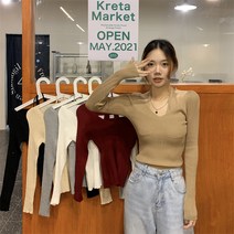 여성 셔츠 일본스타일 빅사이즈 뚱뚱한 mm페 이크 홀가먼트니트
