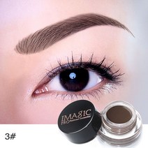 셀프 눈썹 염색 염색약 감는 바르는 탈색 블랙 빼기 Imagic Professional 눈썹 젤 6 색 눈썹 인핸서 브로우 인핸서 틴트 메이크업 눈썹 브라운 브로우 브러시 도구, E03 MEDIUM BROWN_1