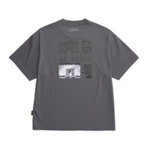 정품 내셔널지오그래픽 N232UTS290 어반시티 아키텍쳐 세미 오버핏 반팔 티셔츠 IRON GREY