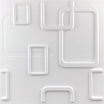 세라믹사이딩 메탈사이닝 아트월 3D 입체 벽 스티커 장식 거실 벽지 벽화 방수 패널 금형 욕실 주방 30x3, 13 T_01 1 Piece-Bright white