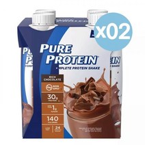 Pure Protein 퓨어프로틴 쉐이크 리치 초콜릿 프로틴 30g 함유 325ml 4개입 2팩 Shake Rich Chocolate