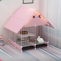 강아지집 애견하우스 실내용 애견텐트 원목 집, 그리드1개+배플+트레이흰색
