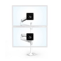 에르고트론 LX 데스크 마운트 듀얼 모니터 암 세로가로형 장신 폴 화이트 45-509-216