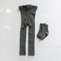 도레미 셋업타이즈(무발타이즈+양말세트)-차콜(1P) 아동 주니어 양말