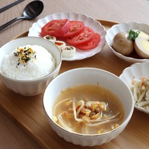 골드 엣지 혼밥 신혼 2인 4인 6인 도자기 식기 세트 밥 국 그릇 세트 집들이선물, 대접, 화이트