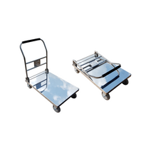 중원산업 스테인리스 접이식 대차 / JW SSDT 4 Series / STS-304 SUS-304 / 스테인리스 접이식 카트 / 허용하중 300Kg, SSDT-402 : 510×720