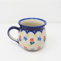 [폴란드 그릇] 꽃무늬 항아리 머그컵(소)-2