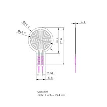 다기능 고정밀 힘 센서 유연한 박막 압력 29EF, 한개옵션0