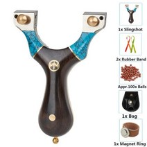 티타늄 합금 Slingshot 섬세함 청록색 투석기 백단 손잡이 사냥 액세서리 슈팅 연습 슬링 도매, Black Set 4_9