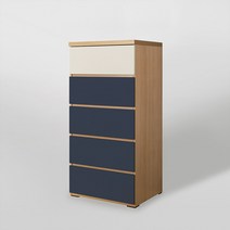 모아이 3단 5단 와이드 서랍장, 네이비투톤