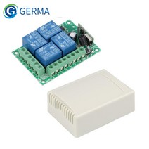 GERMA433 Mhz 범용 무선 원격 제어 스위치 DC 12V 4 CH RF 릴레이 수신기 모듈 스마트 홈 차고 게이트 433, 2 RC and 1 Receiver, 1개