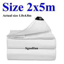 흰색 PE 타포린 방수 천 야외 가든 가제보 파라솔 저가형 원두막 홍보 천막 리조트 대형 야외용 발코니 가림막 이동식 트럭 CANOPYS 정원 즙이 많은 식물 커버 애완 동물 집, 2x5m