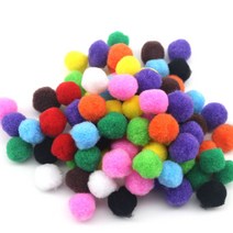 [홈앤스쿨] 칼라 뿅뿅이 (20mm) 폼폼이 솜방울 단색 혼합색상 일반, 파랑