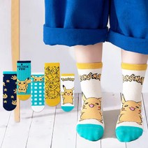 제이셀 F71 유아남아아동 피카츄 양말 5켤레 세트