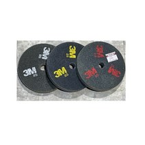 3M 수세미휠 8인치 이바리제거 빠우휠 수세미휠페파 탁상그라인더용 부직포휠, #180(노랑/MED)