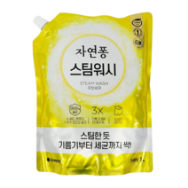 댕Ol몰 LG 자연퐁 스팀워시 주방세제 찌든때 리필 1000ml (레몬향), 1개