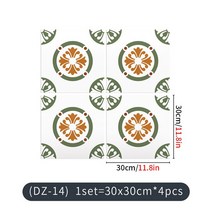 북유럽 스타일 인스타 접착식 주방 욕실 아트 벽 데칼 바닥 스티커 세라믹 방수 비닐, 04 DZ14_01 30X30cmX4pcs