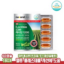 캐나다 레시틴 1200 대두레시틴 100% 인지질 포스파티딜콜린 60캡슐