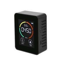 CO2측정기 co2 미터 가스 감지기 분석기 공기 품질 이산화탄소 감지기 공기 감지기 지능형 공기 품질 대기 오염 모니터 168, 블랙 타입 1
