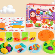[펄박스]디저트 만들기 점토 놀이 세트_스위티세트(롤리팝/캔디/과일), 스위티