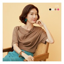 [LBL] ○ 코튼모달 카울넥 티블라우스 4종