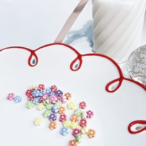 [10개]관통형 6mm 아크릴 파스텔믹스 빈티지 다섯잎꽃 3-554 반지 팔찌 비즈 재료