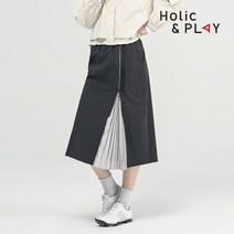 홀릭앤플레이 여성 지퍼 롱 큐롯 치마 HC1WCU003
