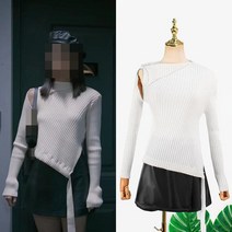 20 양차위이 스웨터 가죽 치마바지 세트 방송 영화 예능 드라마 연예인 룩 풍 스타일 패션 코디 아이돌