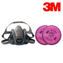 3M 방독면 특급방진필터 패키지 - 용접 그라인딩 작업용