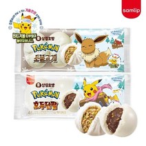 삼립 포켓몬호빵 4입 4봉 택 (소불고기/호두단팥), 포켓몬호빵 소불고기 4봉