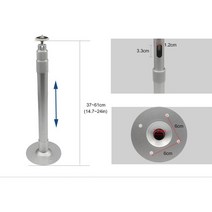dlp 빔프로젝터 가정용 휴대용 미니빔 AAO 40cm 60cm 1/4 인치 6mm 프로젝터 행거 천장 브래킷 카메라 벽 D, 02 38cm to 61cm