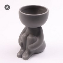 VASE 달항아리화병 모던하우스화병 휴머노이드 세라믹 화분 창조적 인 공예 장식 북유럽 초상화 성격, 3
