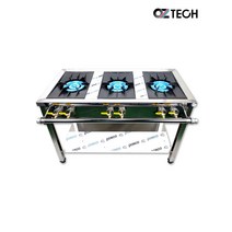 오즈테크 업소용 가스렌지 1200 3구 간택기 친환경 세라믹 버너 LPG LNG 화구 인터넷 전용 모델, LNG(도시가스), 최고급A타입