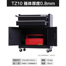 이동식 공구함 진열대 정리함 보관함 공구대 다용도 철재 카트 작업대 서랍형, 01.전문가용TZ102-펌프블랙, 1개