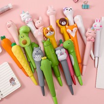 폭신쫀득 스퀴시 볼펜 말랑 중성펜 0.5mm 32종, 23. 물개