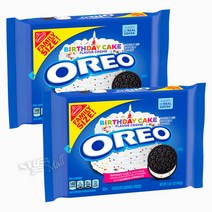 오레오 생일 케이크 맛 초콜릿 쿠키 482g OREO BIRTHDAY CAKE CHOCOLATE SANDWICH COOKIES FAMILY SIZE, 4팩
