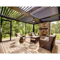 전동어닝 야외 파빌리온 마당 알루미늄 합금 천막 전기 레저 정원 빌라 차양 Pergola