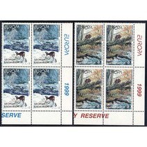 [BKstamp0046외국우표] 조지아 유로파(EUROPA) 자연보호 2종완 블럭(1999년)