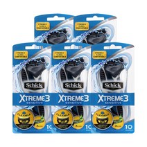 쉬크 익스트림3 휴대용 면도기 10입, 5세트