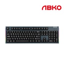 앱코 K660M 이색사출 PBT 체리 유선키보드, 미드나잇그린, 청축