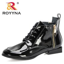 여성 롱부츠 코디 하체 통통 통넓은 빅사이즈 부츠 하체 비만 키작녀 굽없는 royyna 디자이너 특허 가죽 하이 탑 신발 가을 지퍼 레이스 업 신발 feminimo 플랫