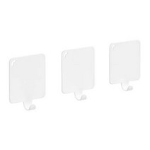 이케아 IKEA 접착식후크3P 화이트 4x1x5cm, 1개, 이미지참조