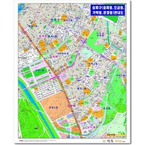 [지번]서울시 송파구 송파동.오금동.가락동.문정동 안내도 75cm x 105cm SE, 1.종이코팅