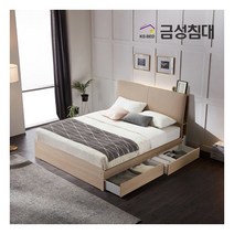 베드리움 908 LED 수납침대(Q)-유로탑 매트리스, 화이트