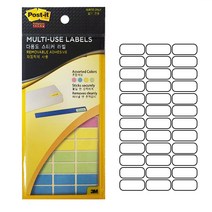 3M 다용도 스티커 라벨 8336-8 36라벨 8장 혼합색상