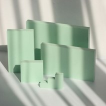 INS-기하학적 바디 사진 소품 촬영 진자 도로 뷰티 스킨 케어 제품 유명 장식품 배경 거품, Pea green square