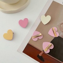 정리핀 하트 헤어핀 컬러 메탈클립핀 머리끈 포인트핀