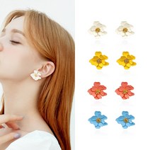 애나플레어 [장희진 정유미 김유정 트와이스 씨스타 다솜 착용] COLORFUL BLOSSOM EARRINGS (4colors) AE019146